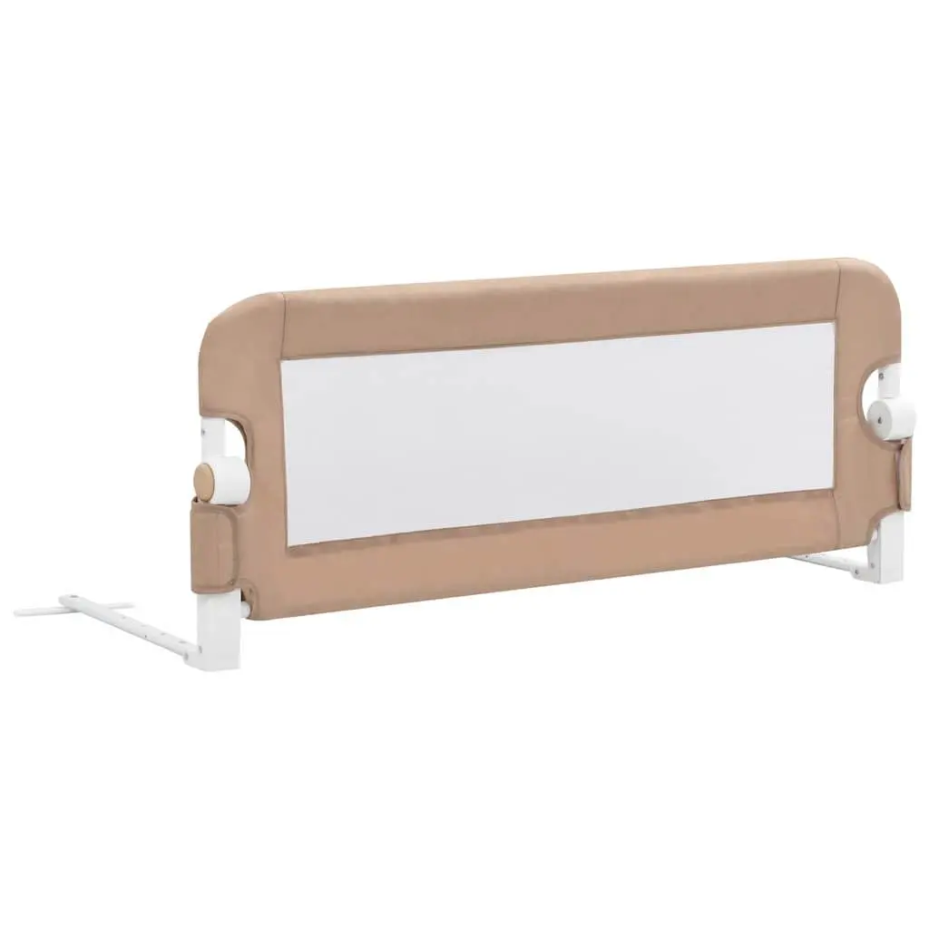 Toddler Bed Rail Safety Guard Foldable 102x42 cm Taupe