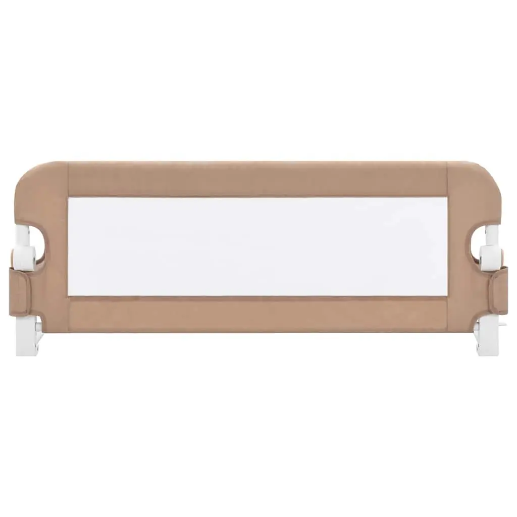 Toddler Bed Rail Safety Guard Foldable 102x42 cm Taupe