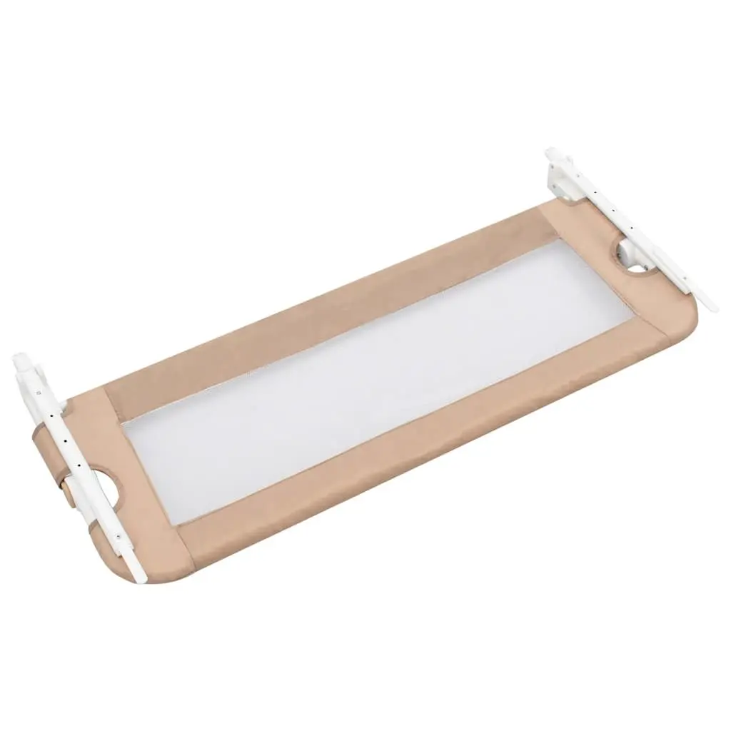 Toddler Bed Rail Safety Guard Foldable 102x42 cm Taupe