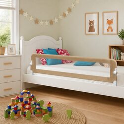 Warm Taupe Toddler Bed Rail - 180x42cm for Child Safety