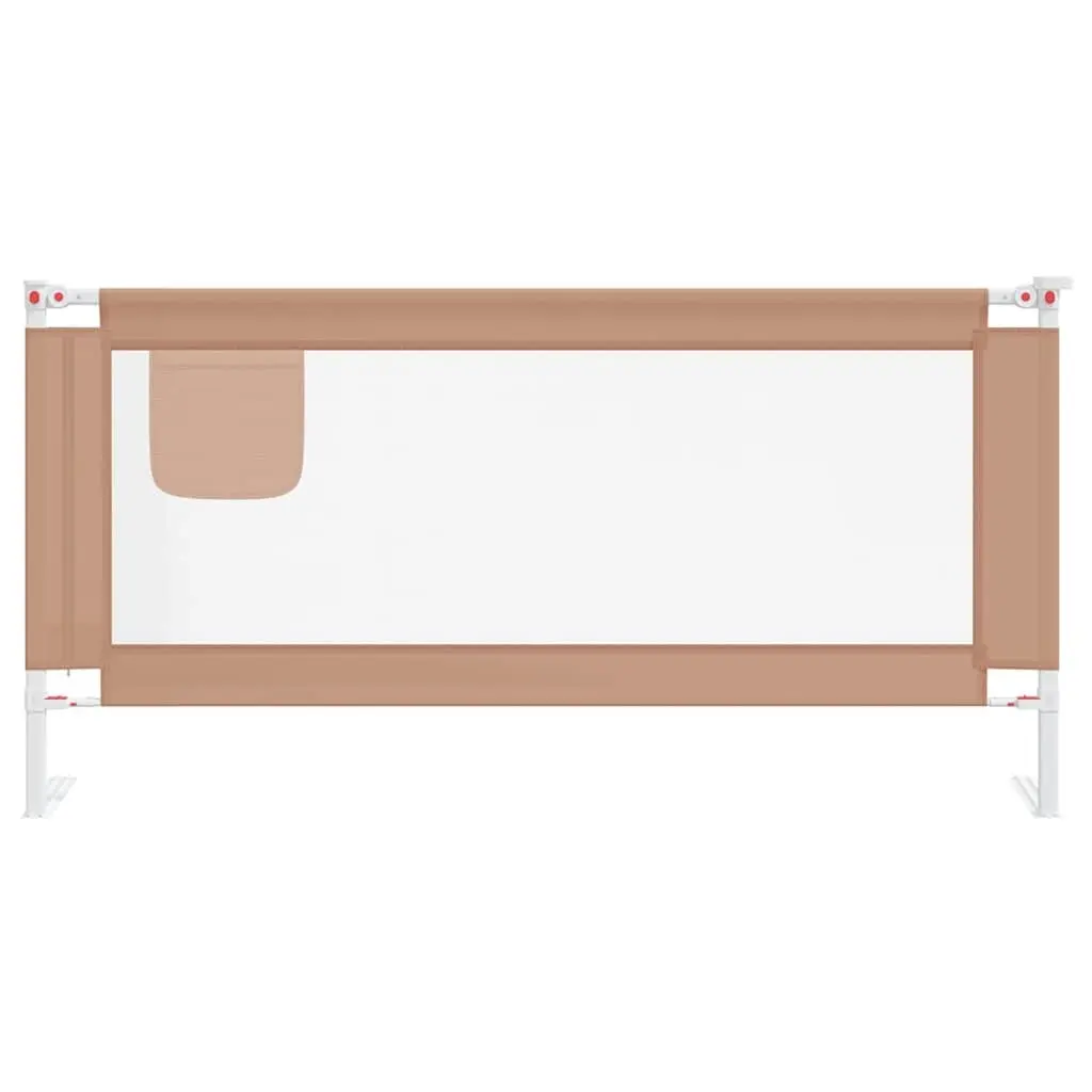Toddler Bed Guard Safety Rail Adjustable Height 180x25cm Taupe