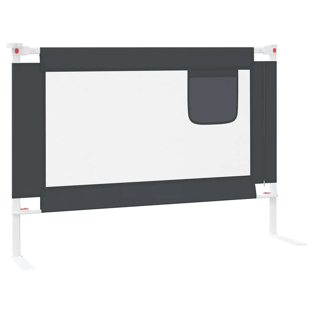 Toddler Bed Rail Adjustable Height Grey 90x25 cm Safety Guard for Kids Cot