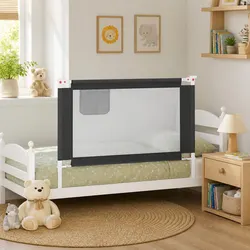 Reliable Grey Bed Rail for Toddler Safety