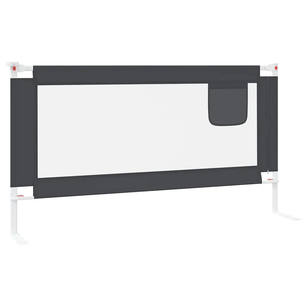 Toddler Bed Rail Grey Adjustable Height Protection Guard 160x25cm