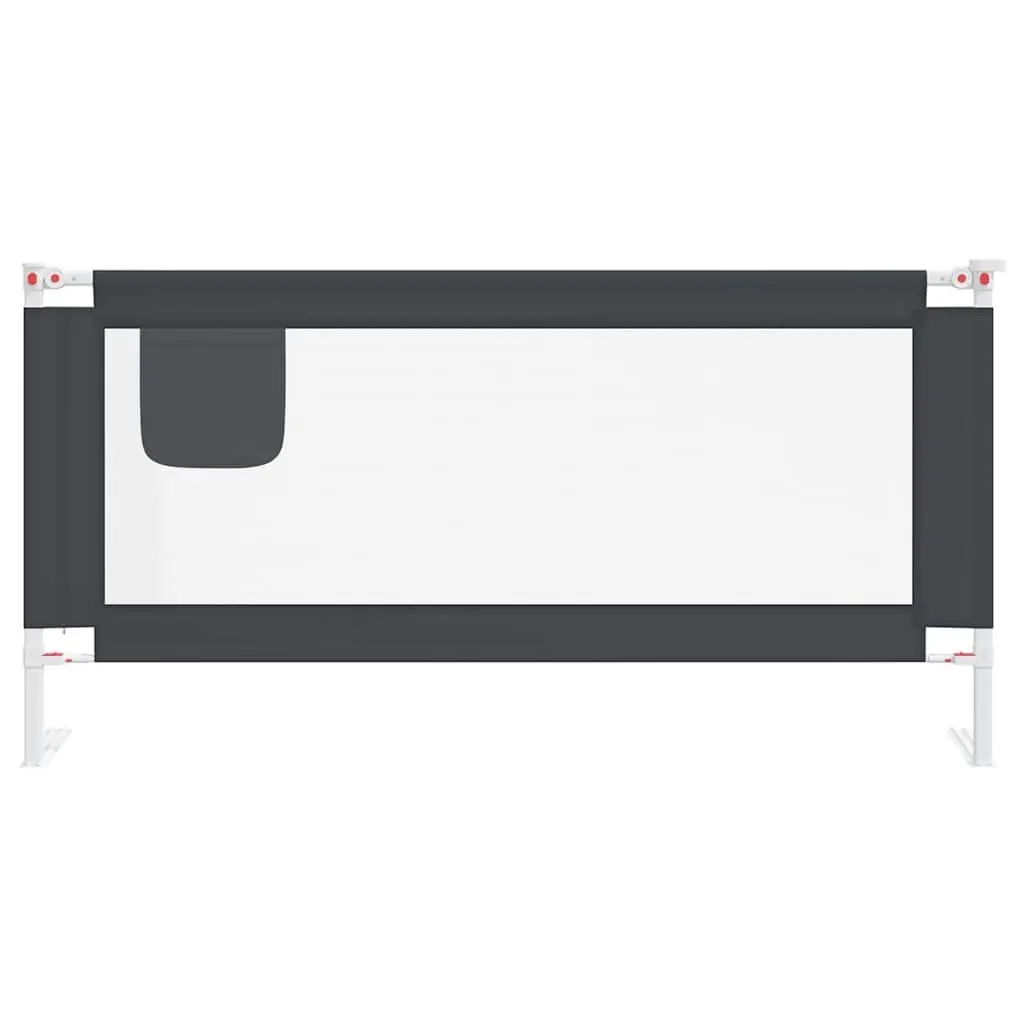 Toddler Bed Rail Safety Guard Adjustable Height 180x25 cm Grey
