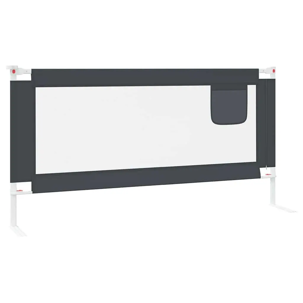 Toddler Bed Rail Safety Guard Adjustable Height 180x25 cm Grey