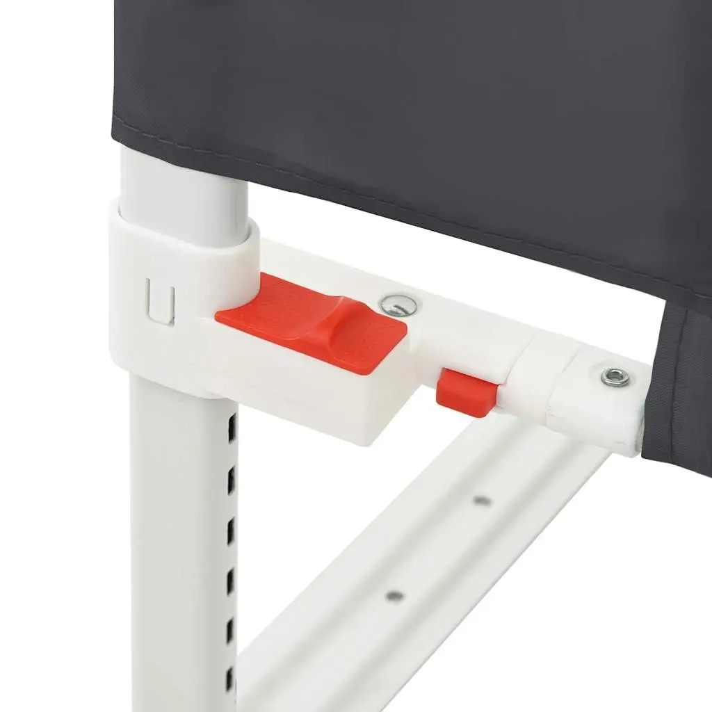 Toddler Bed Rail Safety Adjustable Height Dark Grey 190x25 cm