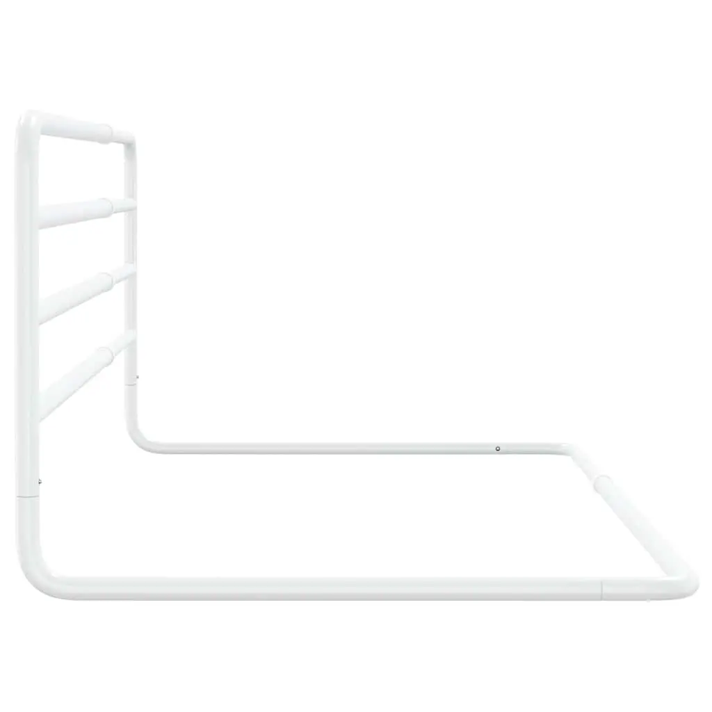 Toddler Bed Rail Safety Adjustable Width 76-137cm White Iron Protection Guard