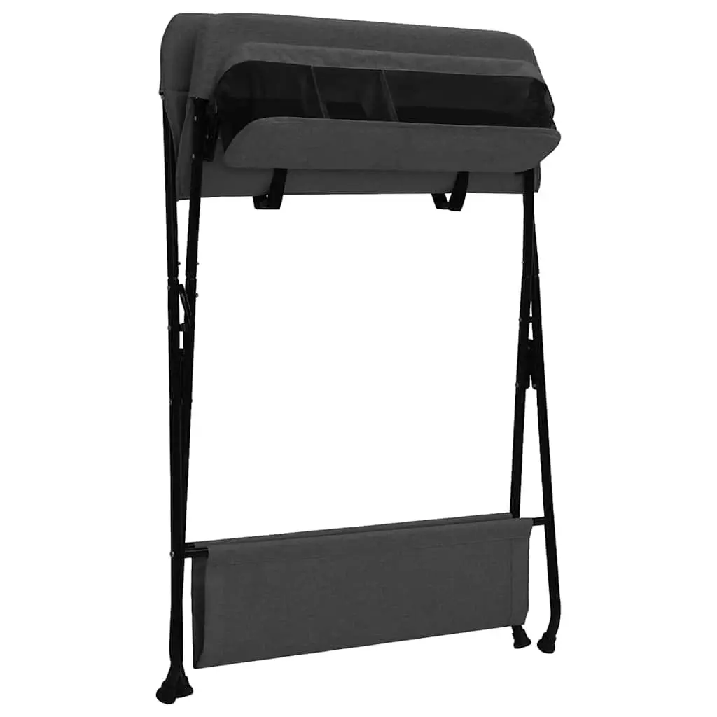 Changing Table Foldable Anthracite Baby Nappy Storage Compartments