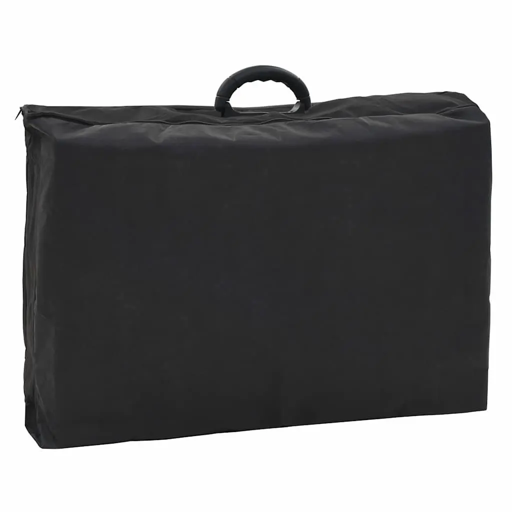 Portable Facial Treatment Chair Massage Bed 185 x 78 x 76 cm Black Faux Leather