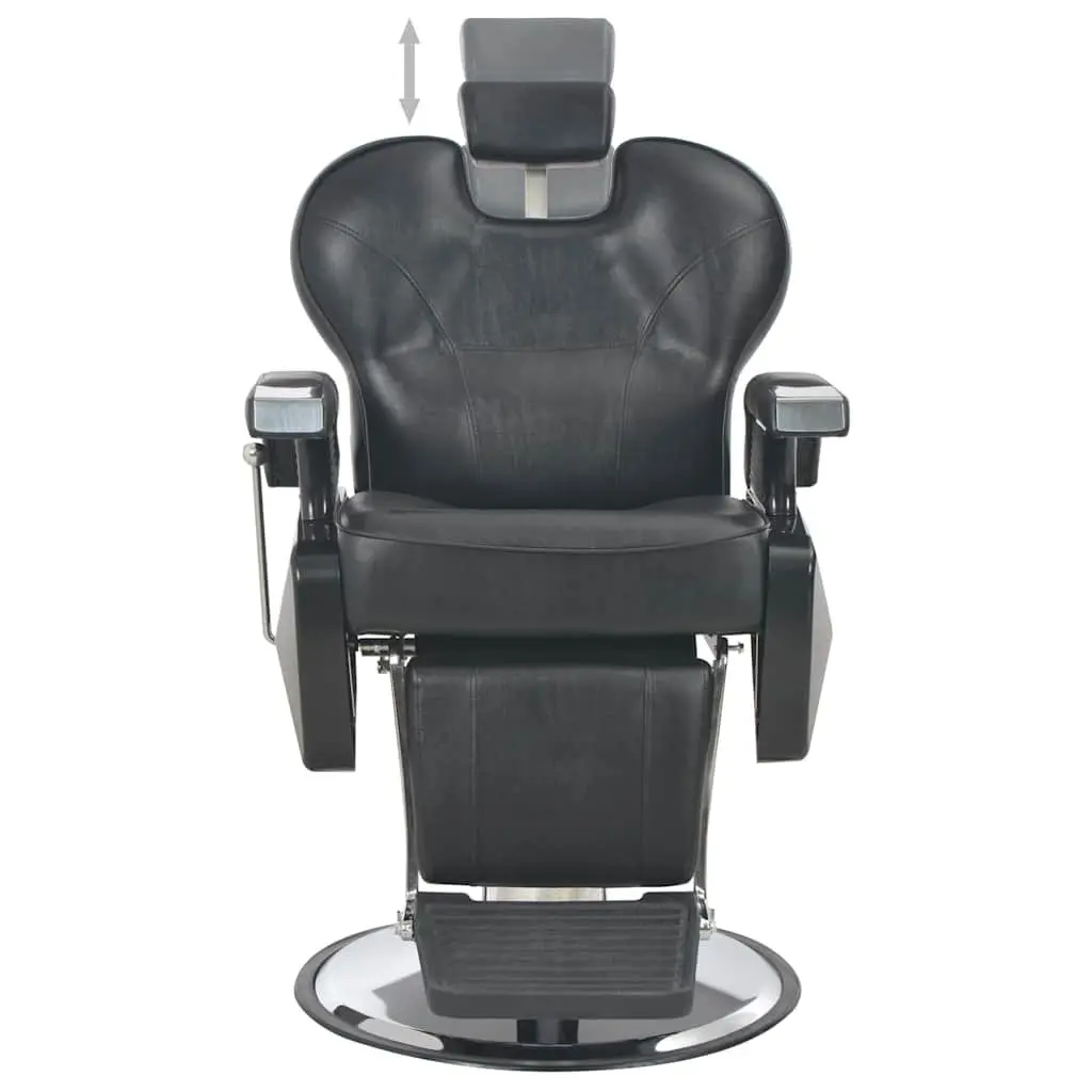 Barber Chair Black Faux Leather Salon Styling Seat Adjustable Headrest Footrest