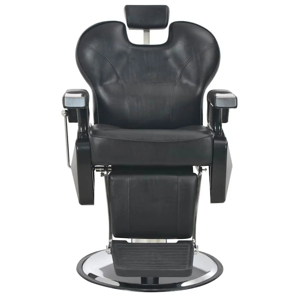 Barber Chair Black Faux Leather Salon Styling Seat Adjustable Headrest Footrest