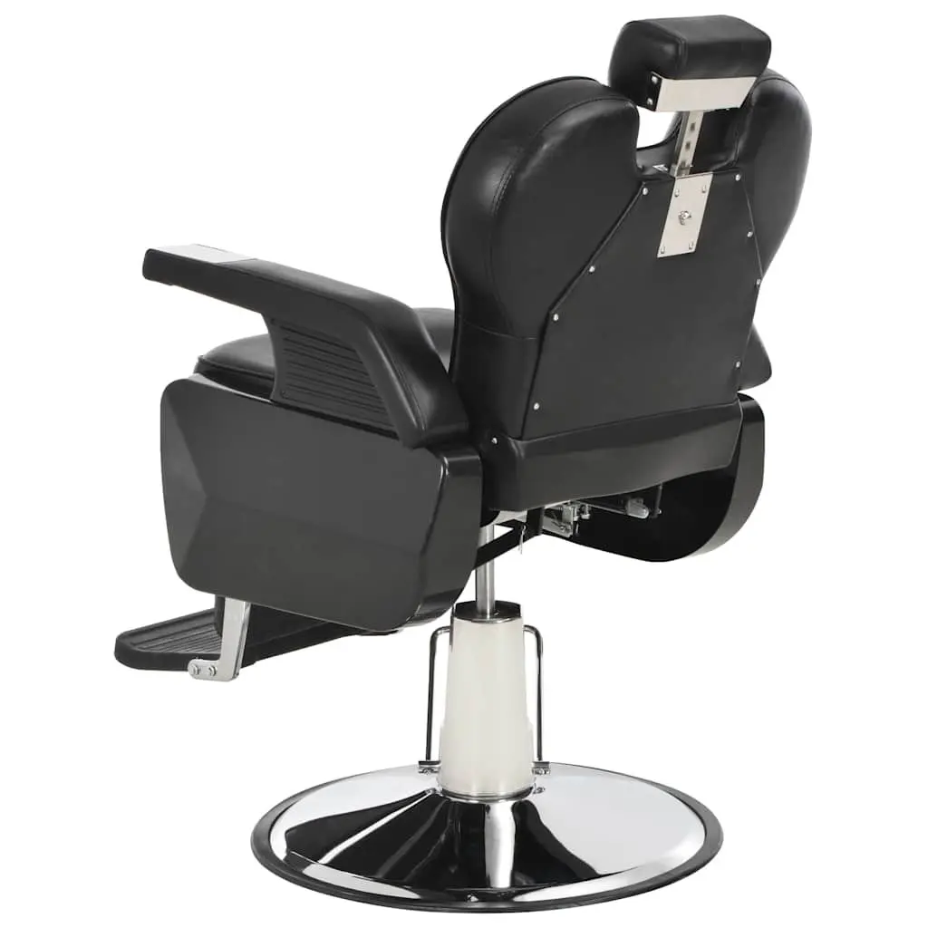 Barber Chair Black Faux Leather Salon Styling Seat Adjustable Headrest Footrest