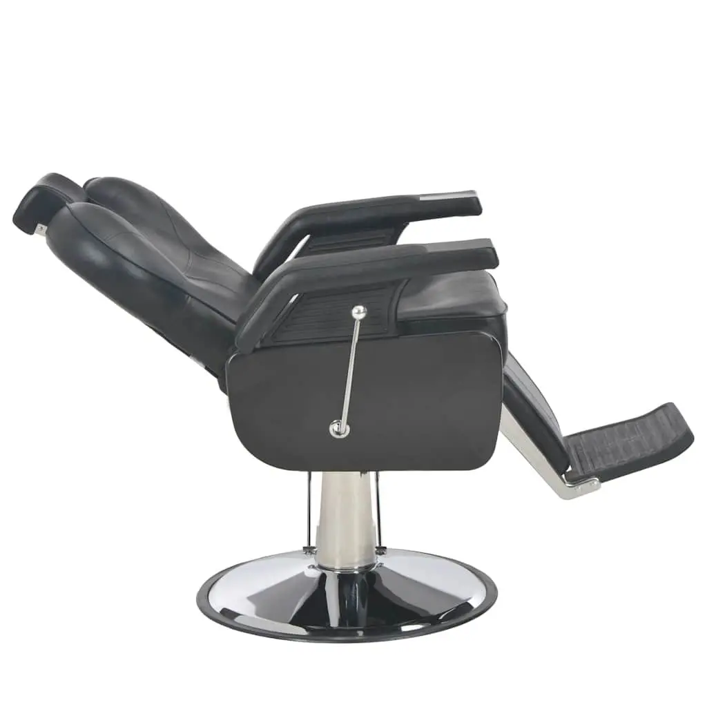 Barber Chair Black Faux Leather Salon Styling Seat Adjustable Headrest Footrest
