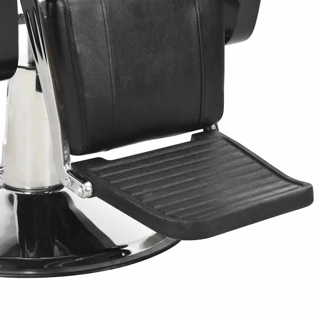 Barber Chair Black Faux Leather Salon Styling Seat Adjustable Headrest Footrest