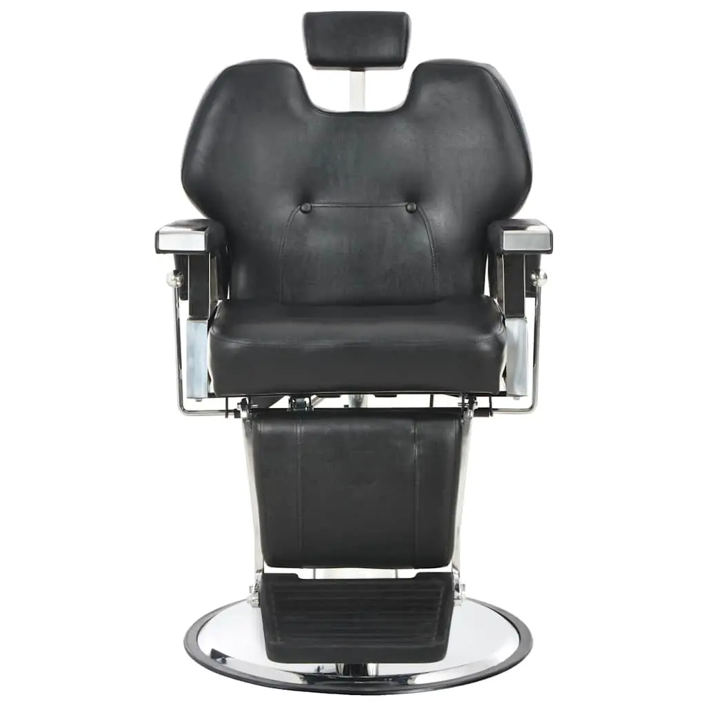 Barber Chair Black Salon Seating 360° Rotatable Adjustable Headrest Footrest
