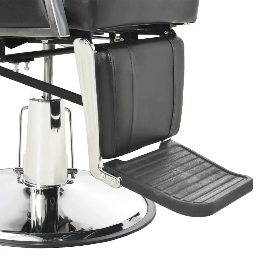 Barber Chair Black Salon Seating 360° Rotatable Adjustable Headrest Footrest