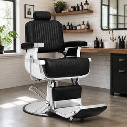 Reliable Black Barber Chair with Comfortable Features