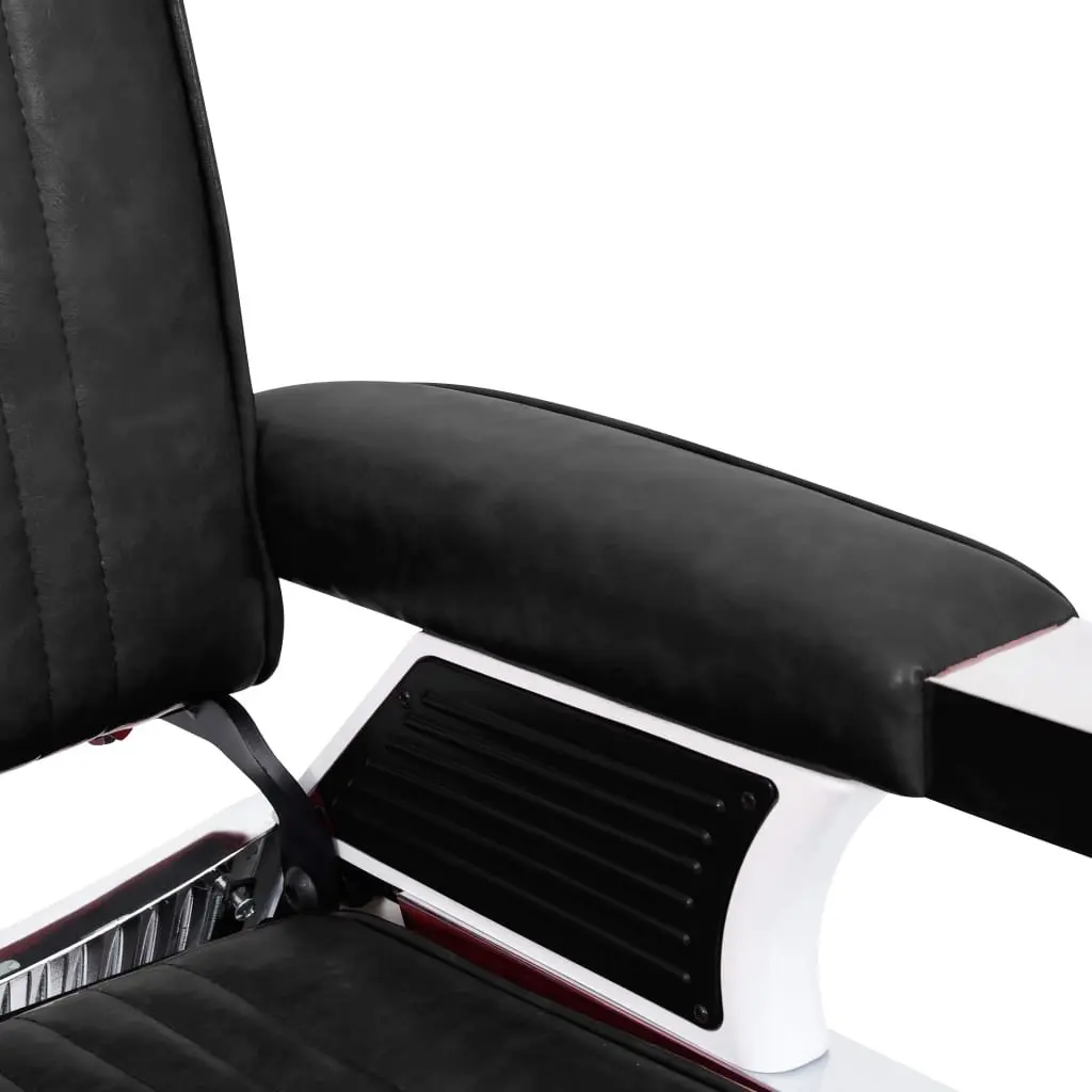 Barber Chair Hairdressing Styling Seat 360 Rotatable Black Faux Leather