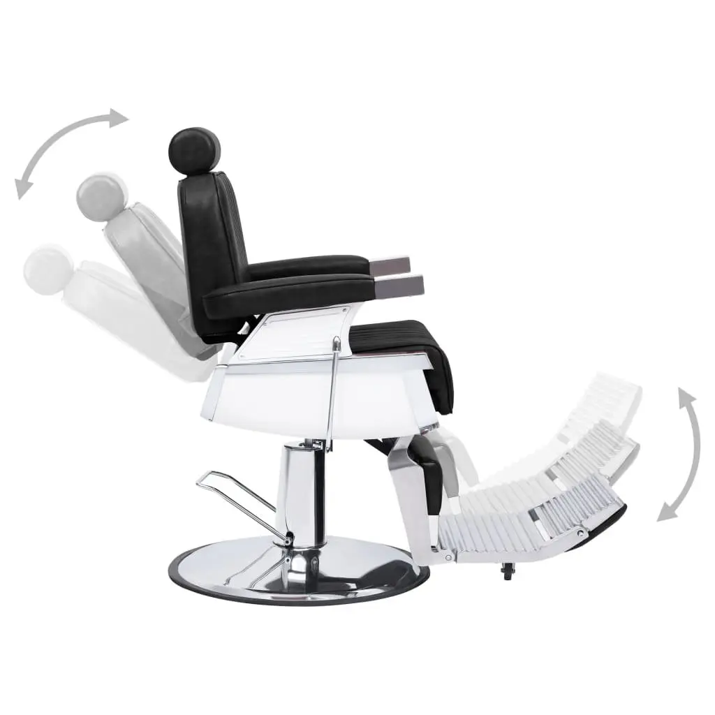 Barber Chair Hairdressing Styling Seat 360 Rotatable Black Faux Leather