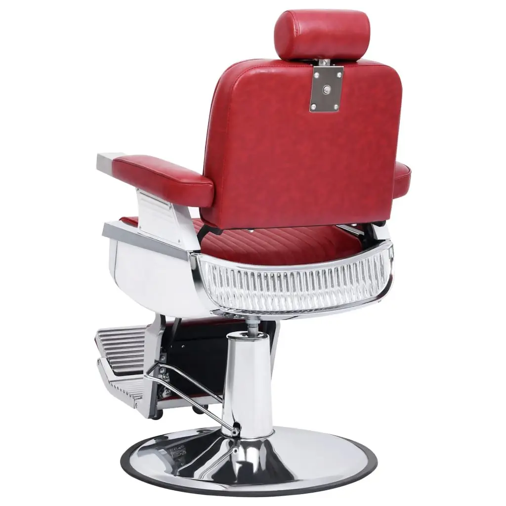 Barber Chair Hairdressing Reclining Seat Adjustable Headrest Red