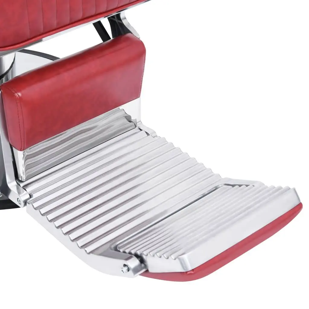 Barber Chair Hairdressing Reclining Seat Adjustable Headrest Red