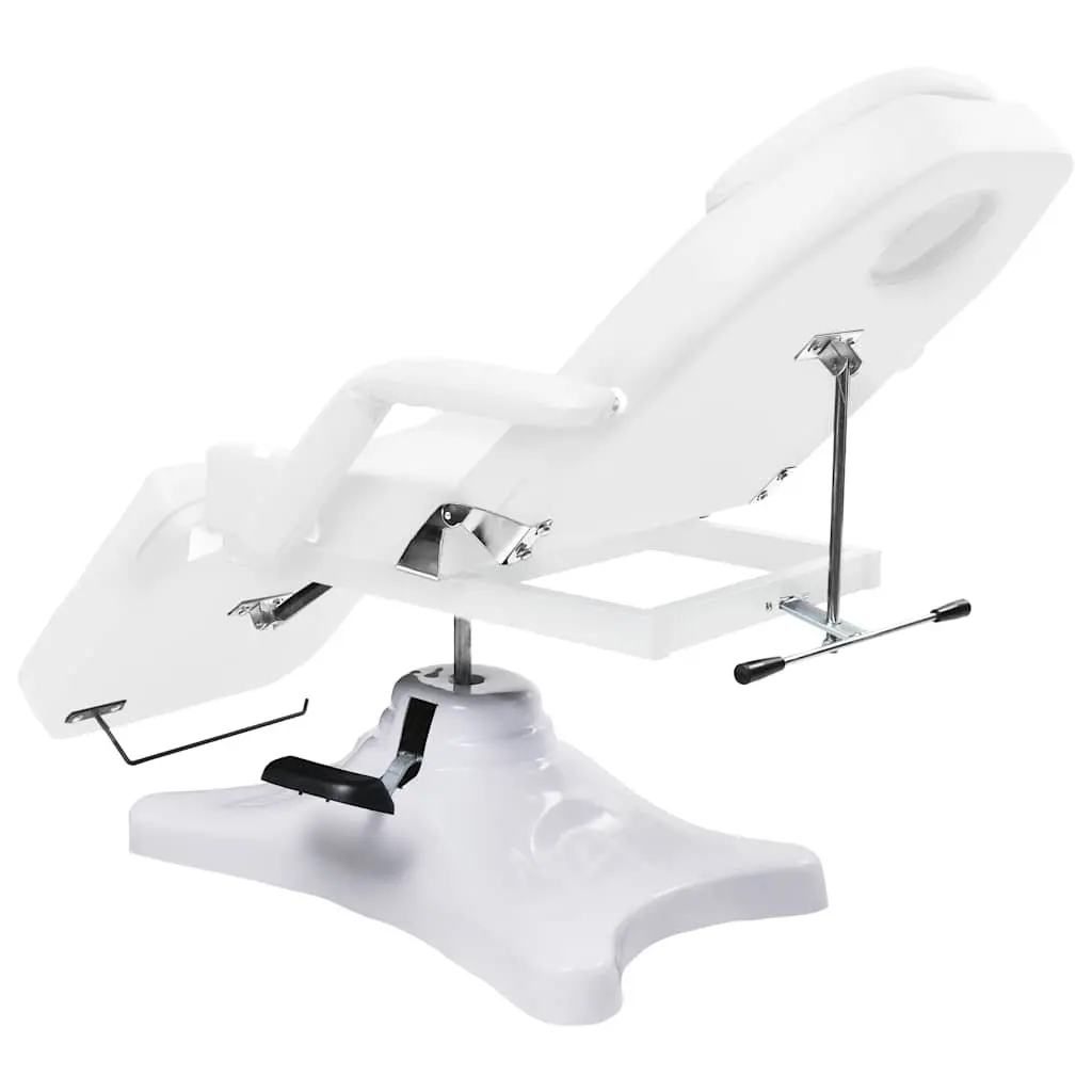 Adjustable Height Massage Table 180x62cm White for Beauty Treatment Facial Salon