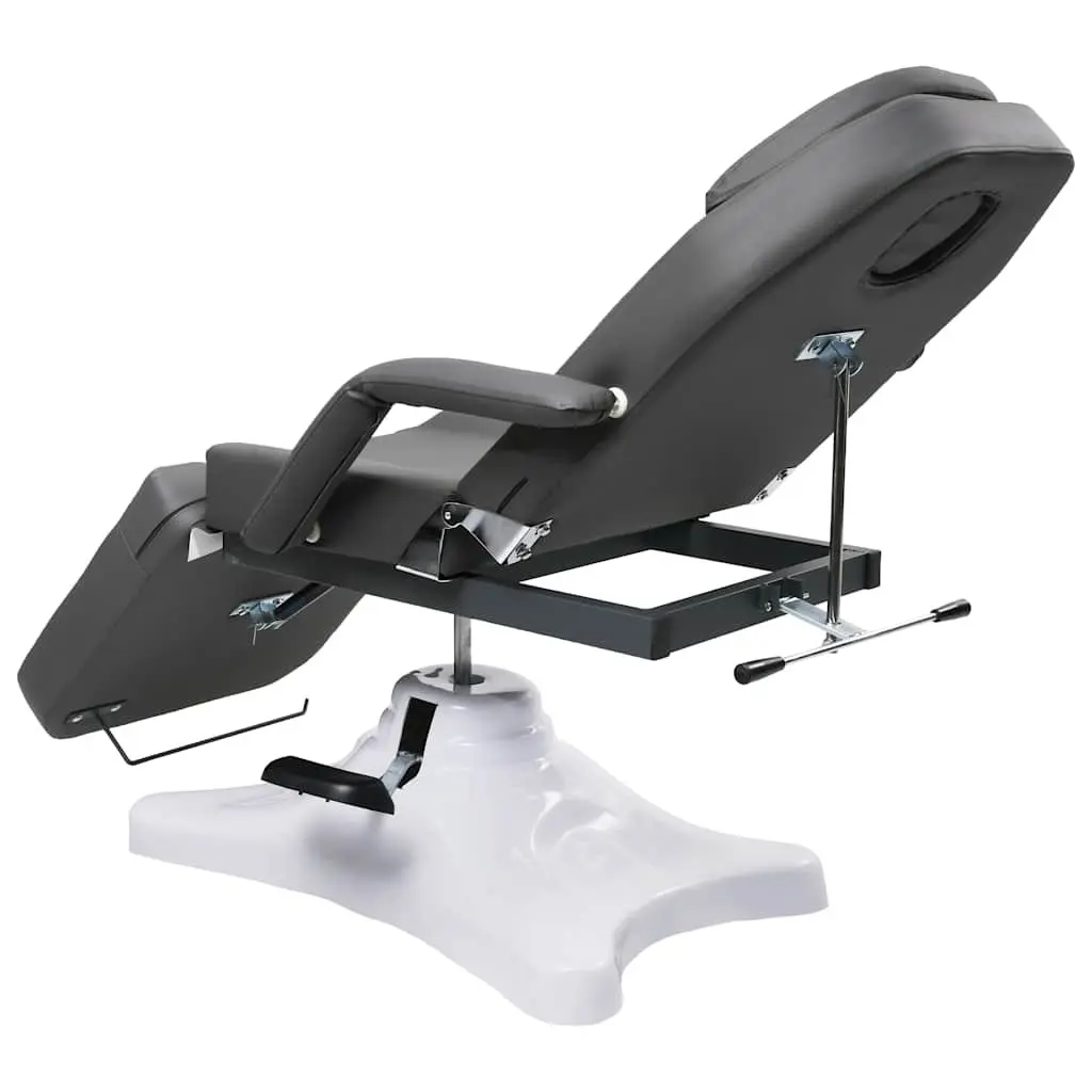 Adjustable Massage Table for Beauty Salon with Rotating Backrest and Footrest Grey 180x62x86.5 to 118 cm
