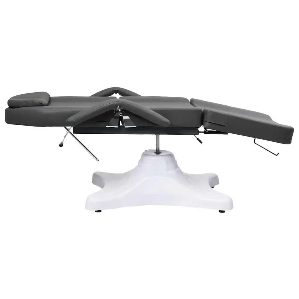 Adjustable Massage Table for Beauty Salon with Rotating Backrest and Footrest Grey 180x62x86.5 to 118 cm