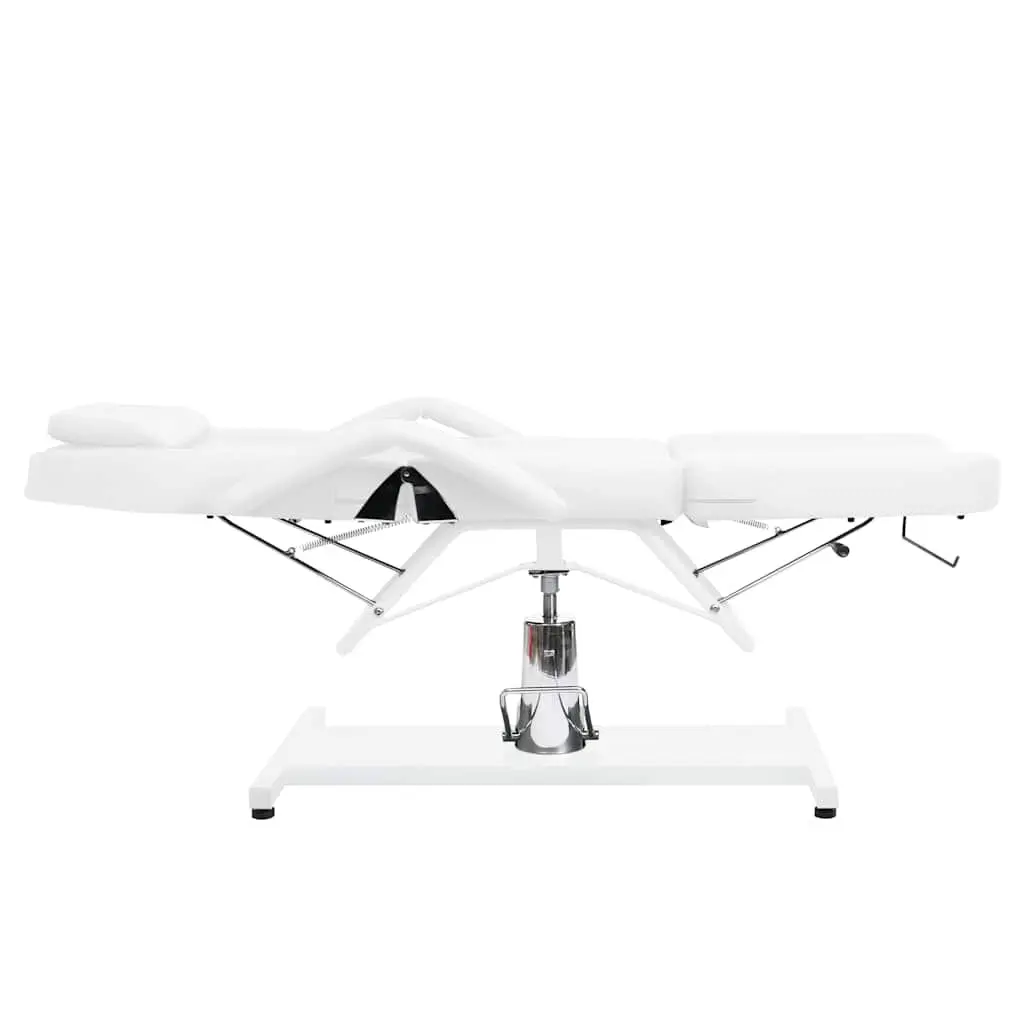 Massage Table Adjustable 180x62cm White for Salon Beauty Facial Treatment