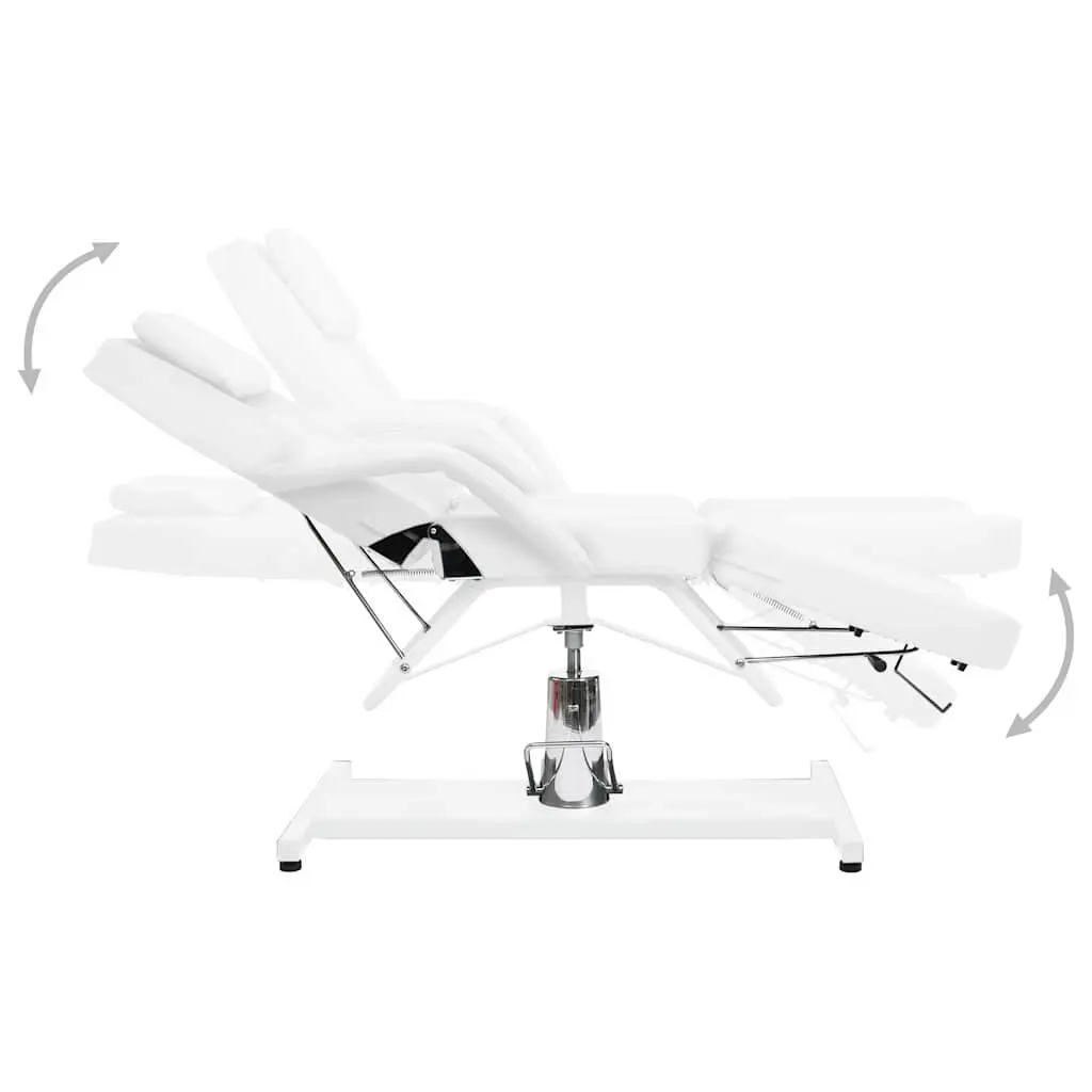 Massage Table Adjustable 180x62cm White for Salon Beauty Facial Treatment