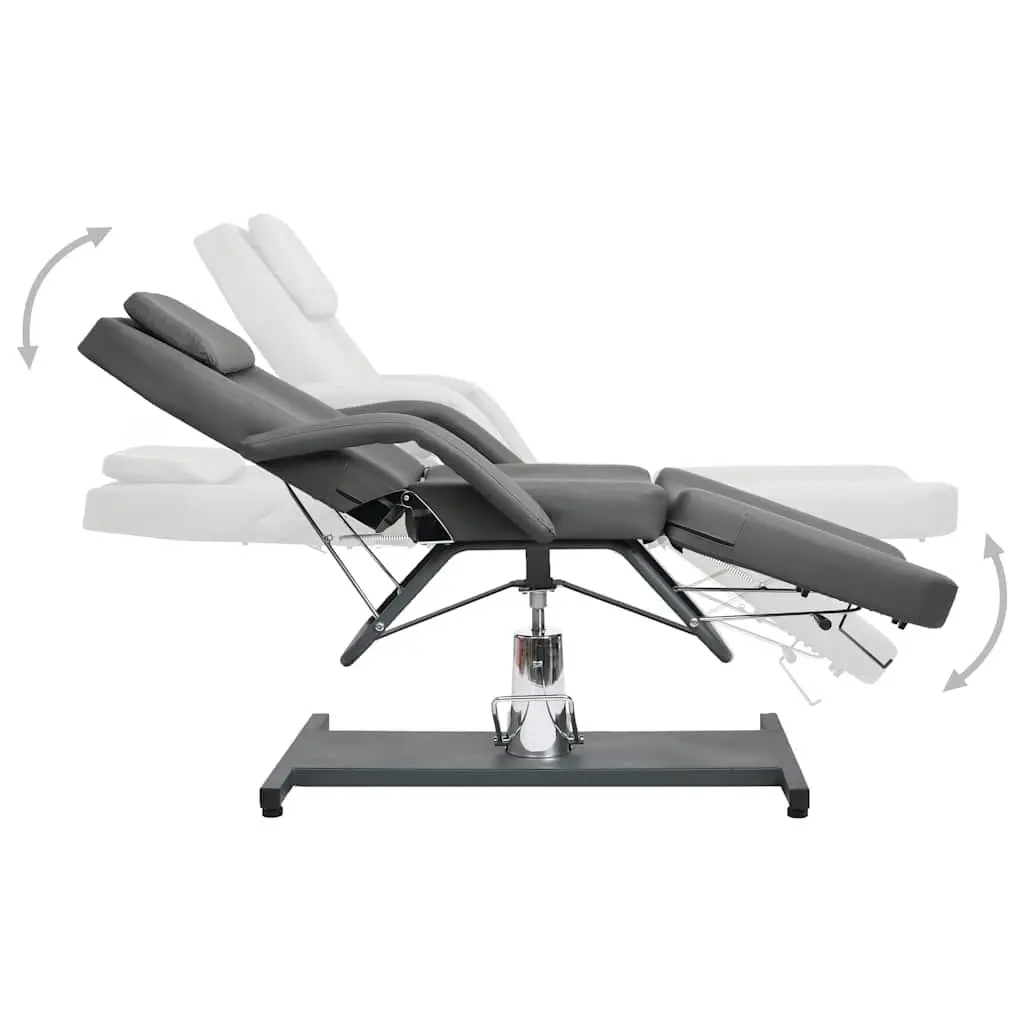 Massage Table Adjustable Backrest Footrest 180x62cm Grey