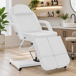 Comfort and Value in a White Faux Leather Treatment Chair