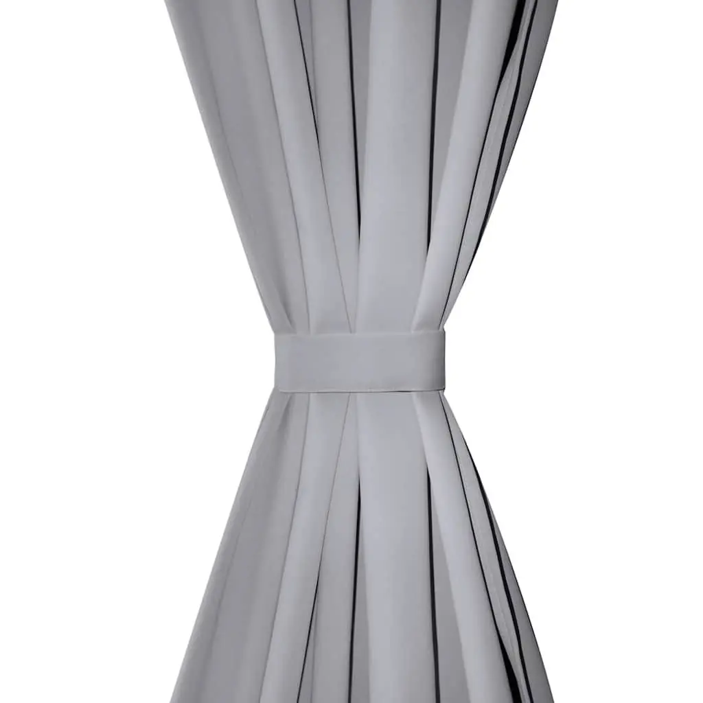 Blackout Curtains Slot-Headed Privacy Light-Blocking 135x245cm Grey