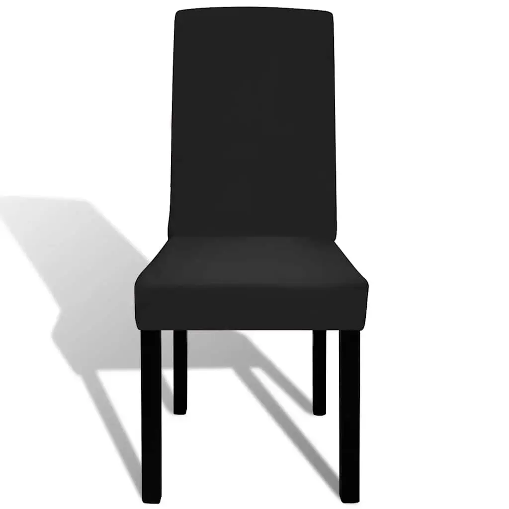 Chair Cover Stretch Slipcover Black Protector 6 Piece