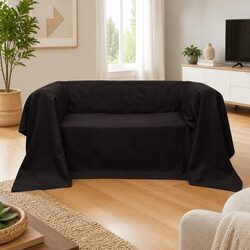 Reassuring Brown Suede Couch Cover 210 x 280 cm