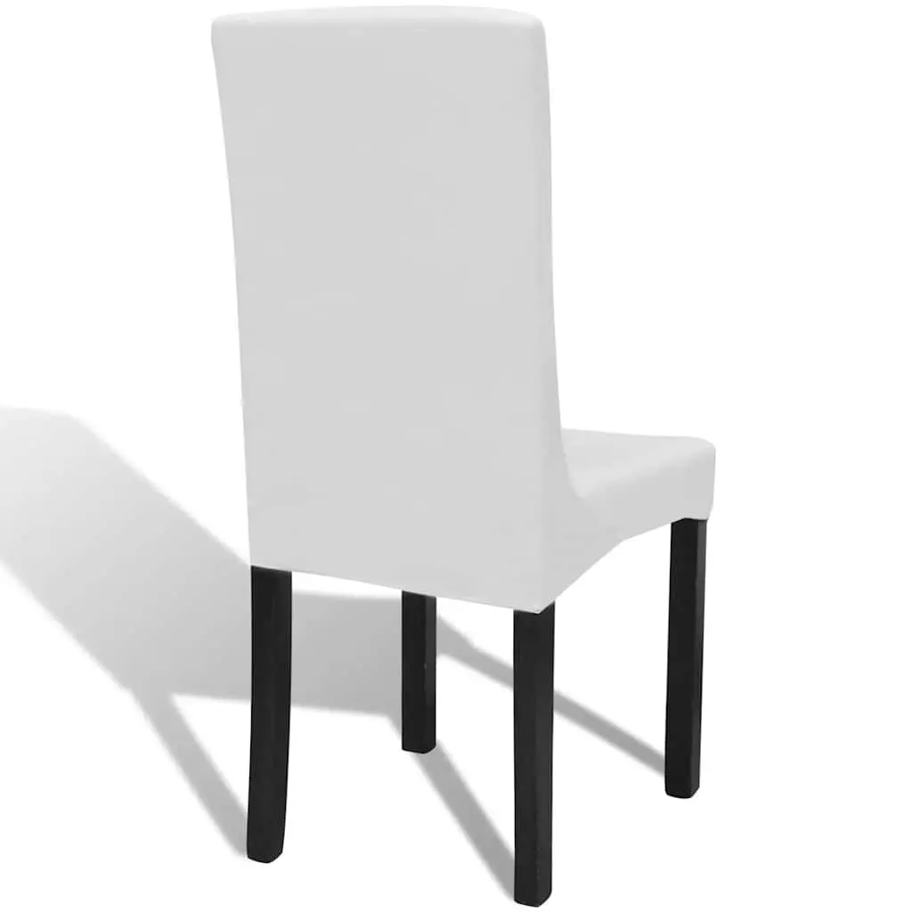 Slipcover Chair Cover Stretch Fabric White 4 Piece Set Protection