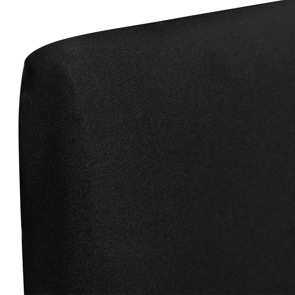 Stretchable Chair Cover Soft Wrinkle Resistant Black 4 Piece