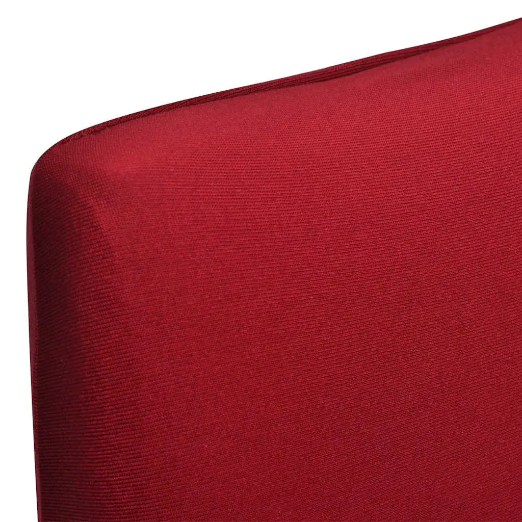 Stretchable Chair Cover Red Set 4 pcs Soft Wrinkle Resistant Protective