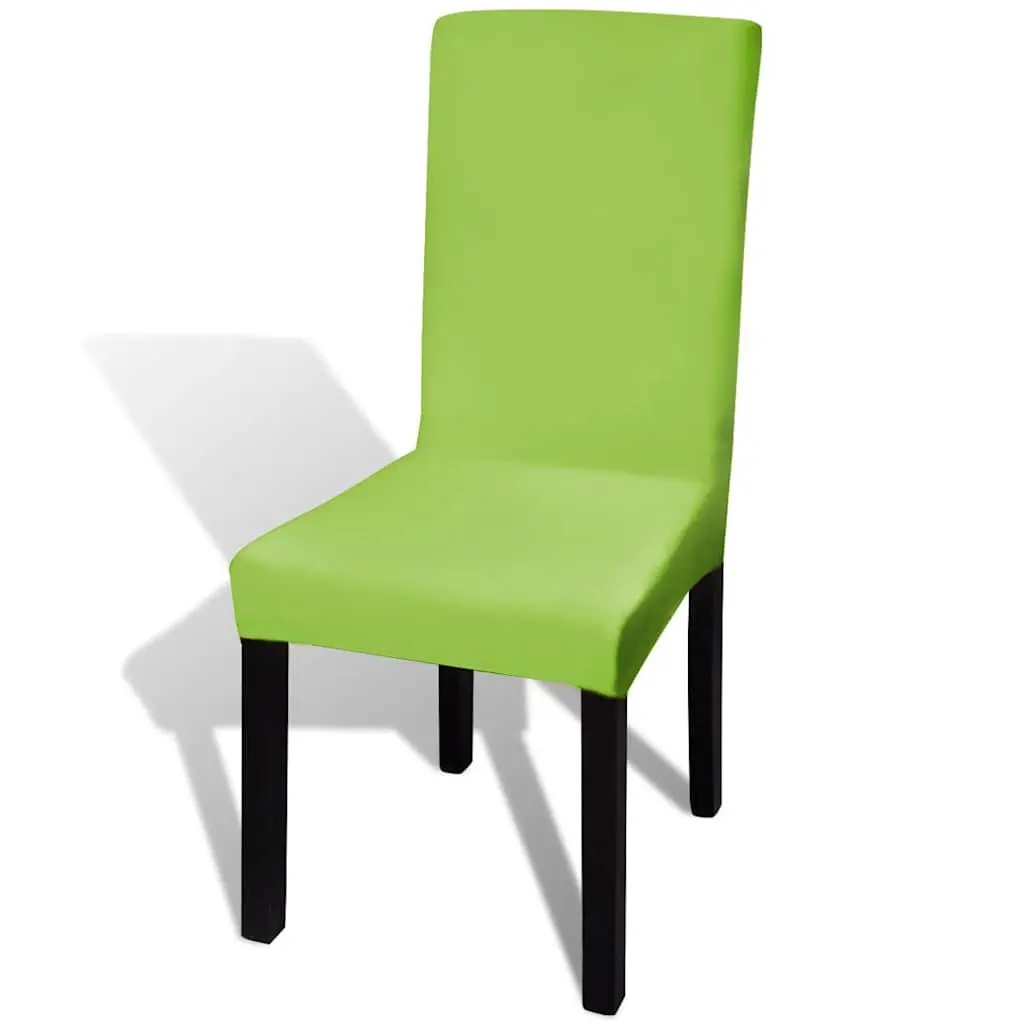 Stretchable Chair Cover Soft Wrinkle Resistant 6 Pieces Green