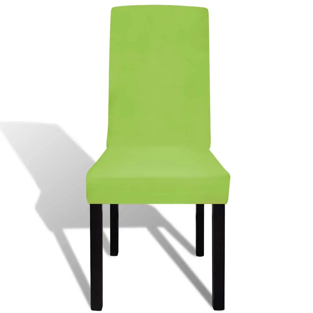 Stretchable Chair Cover Soft Wrinkle Resistant 6 Pieces Green