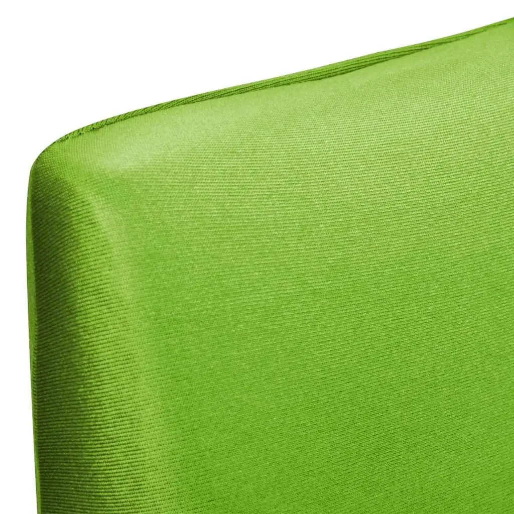 Stretchable Chair Cover Soft Wrinkle Resistant 6 Pieces Green