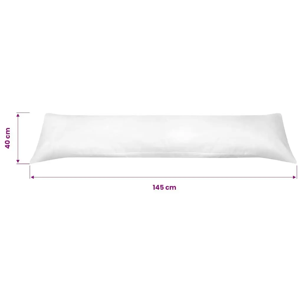 Body Pillow Support for Side Sleepers 40x145cm White Microfibre Cover