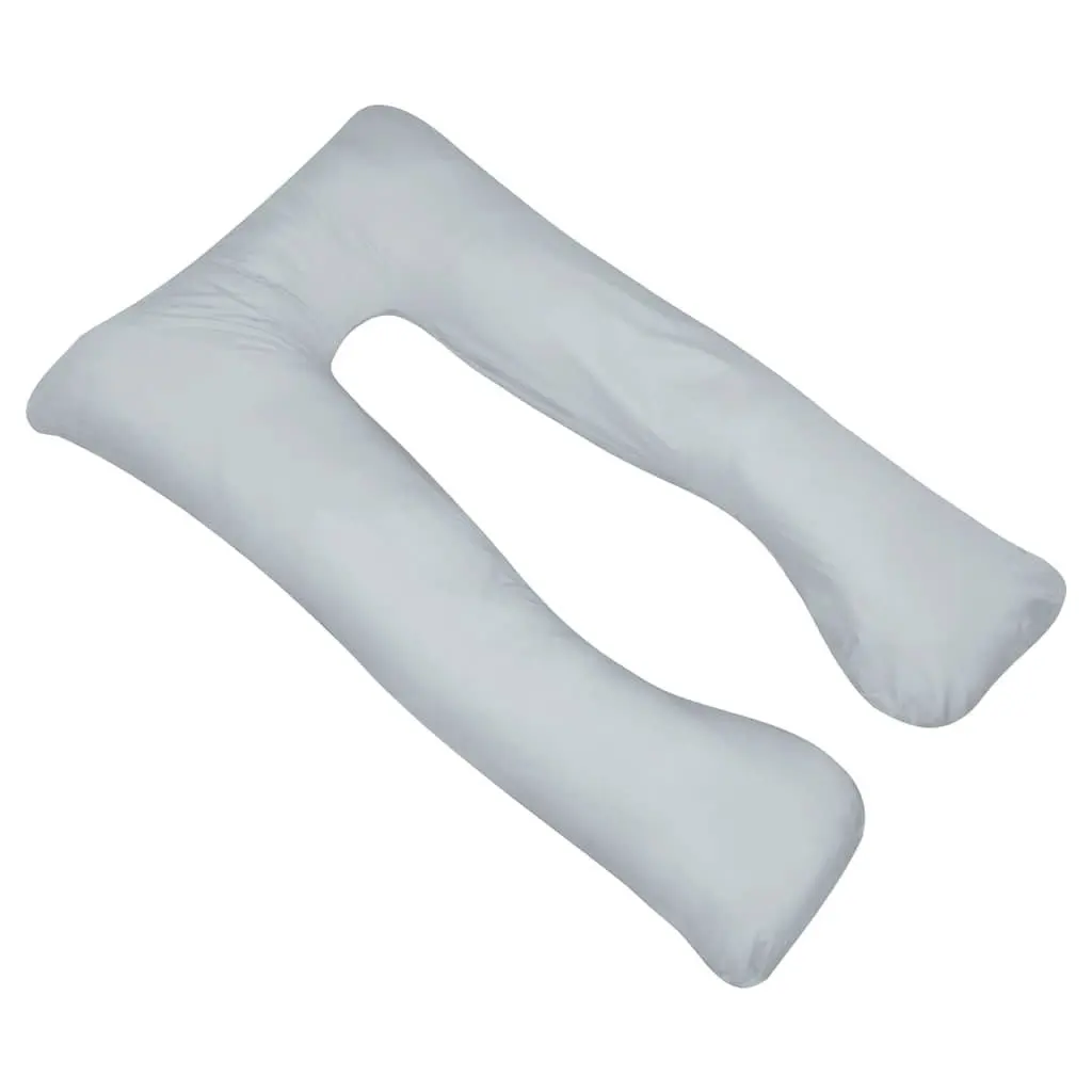 U-Shaped Pregnancy Pillow Body Support Cushion 90x145 cm Grey
