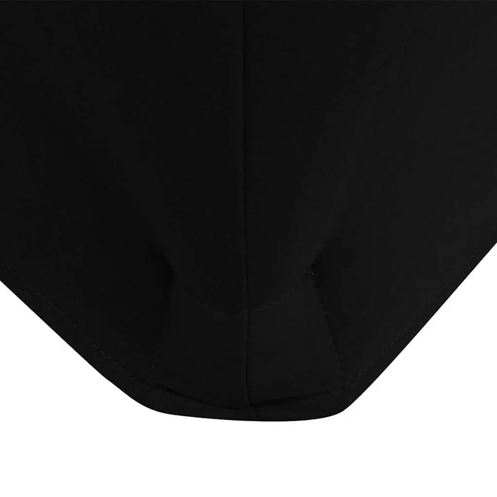Rectangular Stretch Table Slipcovers Black 183x76x74cm 2 Pieces Event Wedding Banquet