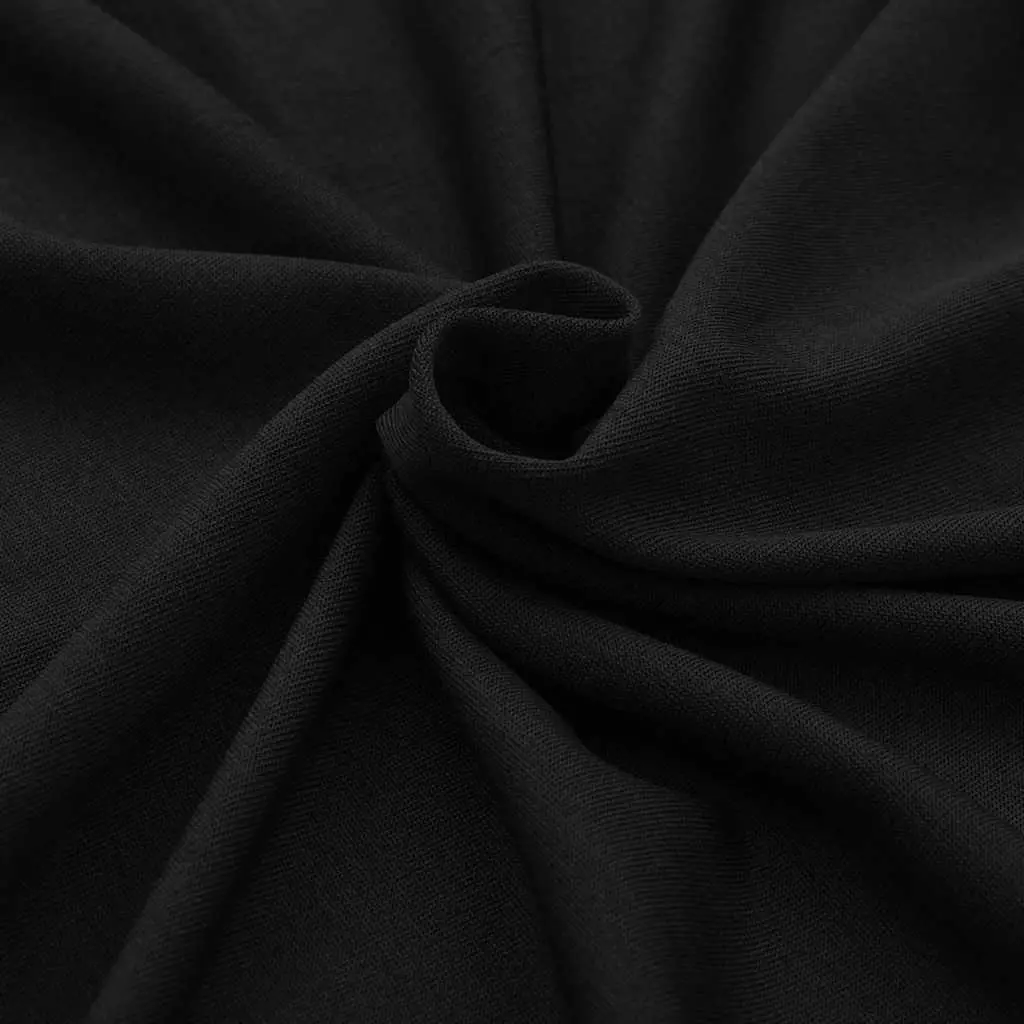 Rectangular Stretch Table Slipcovers Black 183x76x74cm 2 Pieces Event Wedding Banquet