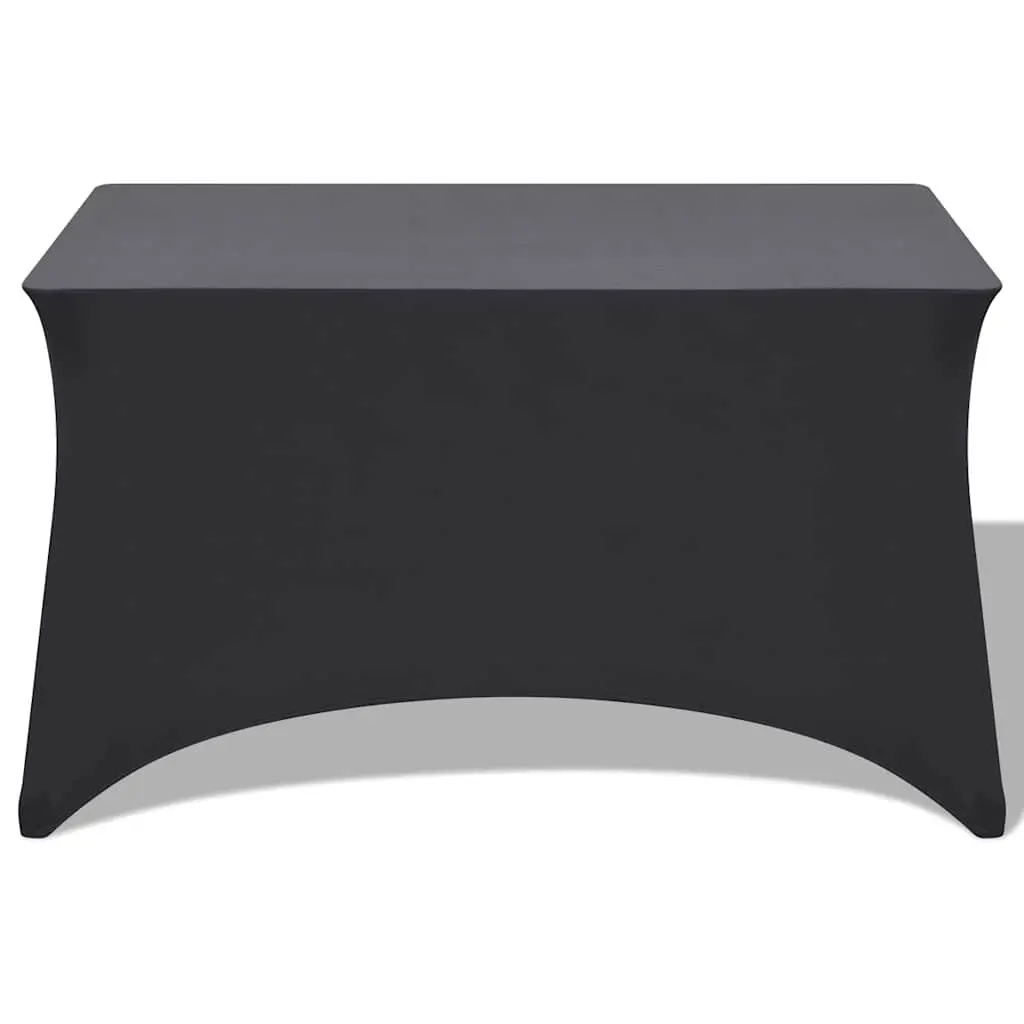 Stretch Table Slipcovers Rectangular Covers 120 cm Anthracite 2 Piece