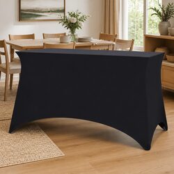 Stretch Table Slipcovers 2 pcs 183x76x74 cm Anthracite Rectangular Protection