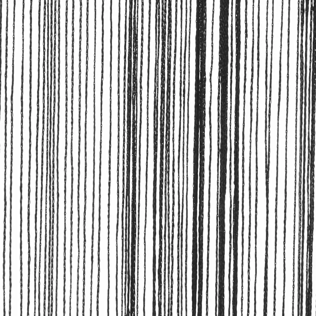 String Curtains Room Divider 100x250 cm Black 2 Piece