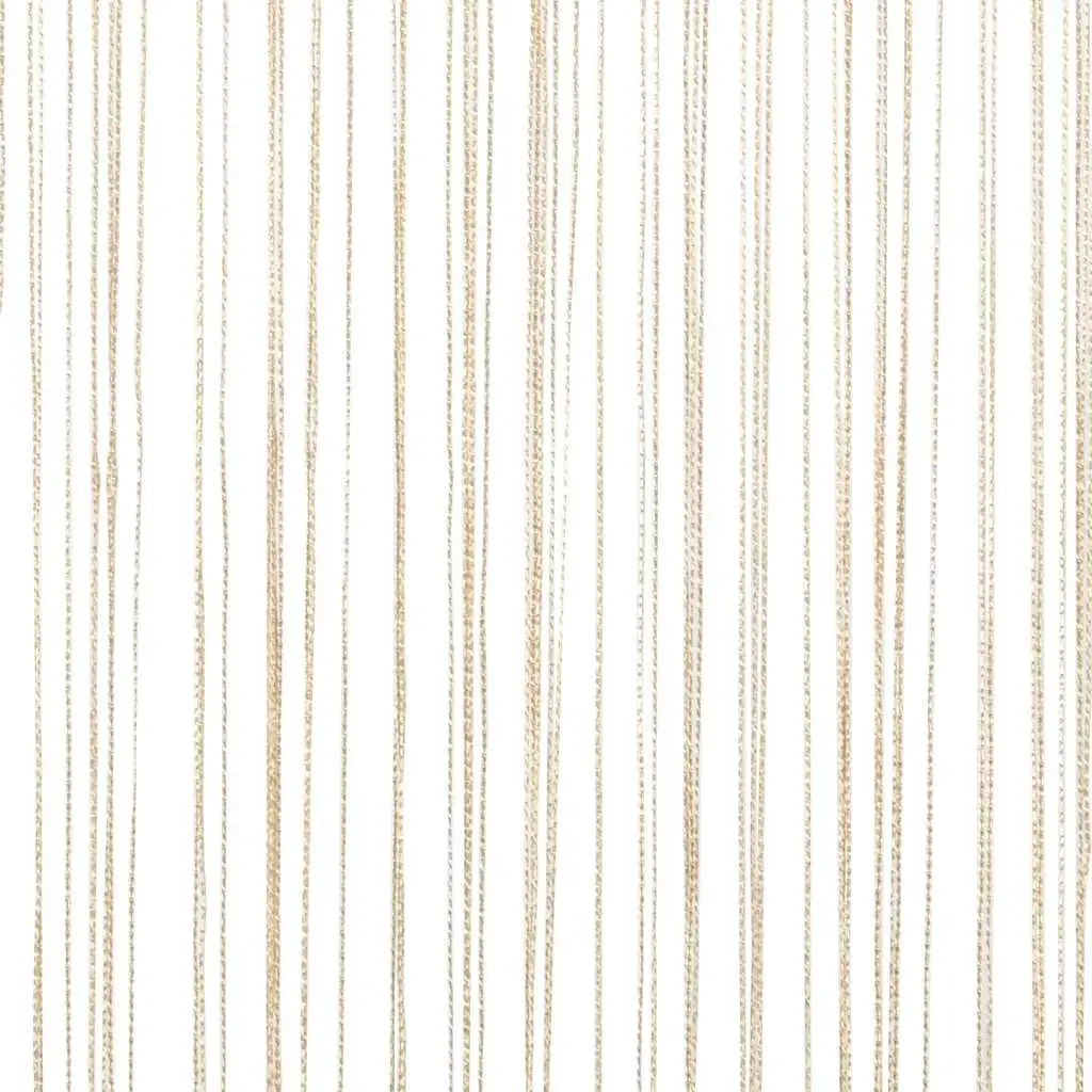 String Curtains Room Divider 140x250 cm Beige 2 Piece